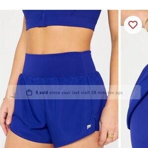 Fabletics Blue Athletic Shorts High-Waisted Lightweight